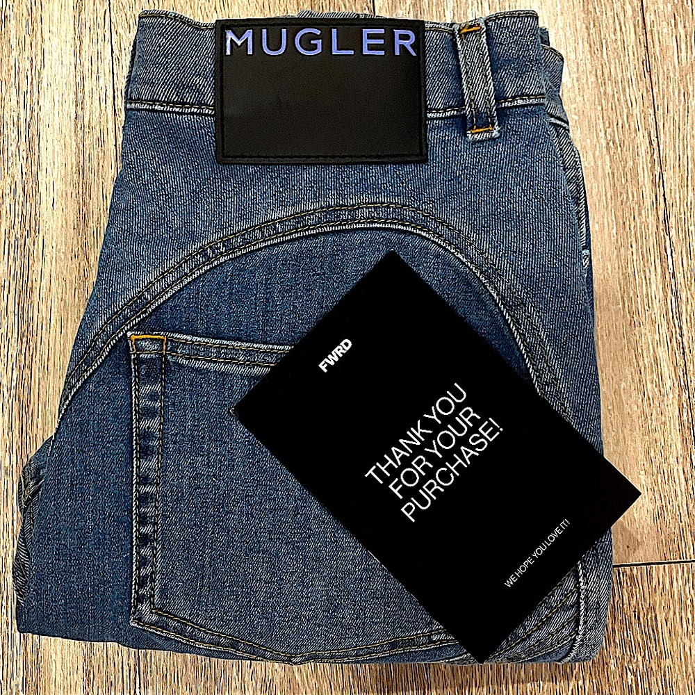 WOMENS MUGLER SPIRAL SKINNY JEANS SIZE FR42